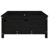 vidaXL Garden Planter Black Solid pine wood Large Garden Planter