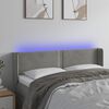 vidaXL LED Headboard Light Gray 57.9"x6.3"x30.7"/34.6" Velvet