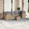 vidaXL Garden Sofa Set Beige and Light Grey