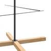 vidaXL Metal Christmas Tree with Wooden Base Black 82.7"