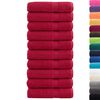 vidaXL Shower Towel Set of 10 Red 100% cotton 27.6 x 55.1 in