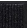 vidaXL Door Mat Black PVC backing, Polyester fabric 35.4 x 59.1 in