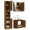 vidaXL Bathroom Furniture Set Smoked Oak Engineered Wood Large