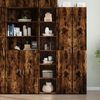 vidaXL Highboard Smoked Oak Engineered Wood Tall Highboard Rectangular