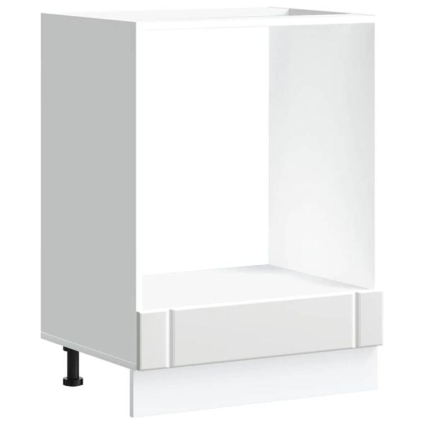 vidaXL Oven Cabinet White Engineered Wood Compact Adjustable Feet
