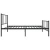 vidaXL Bed Frame Black Steel 39.4 x 74.8 in Bed Frame Rectangular