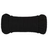 vidaXL Work Rope Black 0.12 " 328.1 ' Polyester