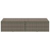 vidaXL Garden Storage Box Grey PE rattan, Powder-Coated Steel Large