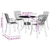 vidaXL Garden Dining Set Bronze Cast Aluminum 5 Piece Set Durable