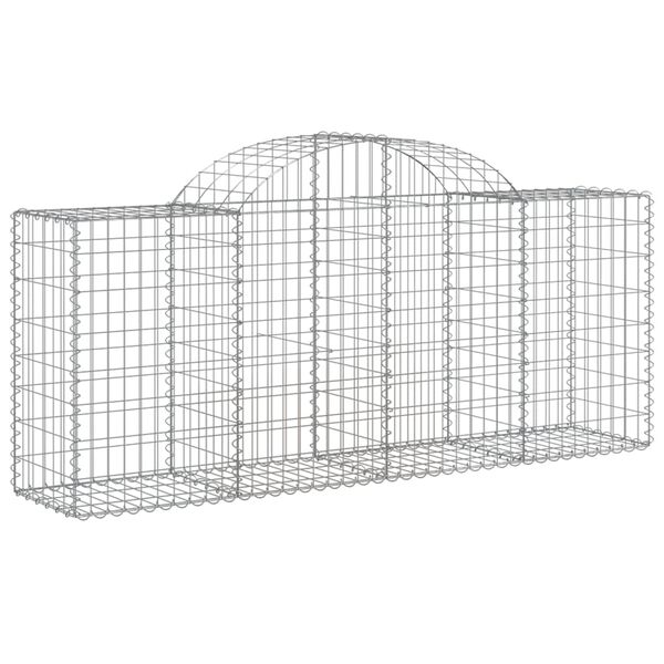 vidaXL Gabion Basket Set of 40 Silver Galvanized Iron Large