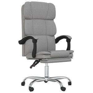 vidaXL Reclining Office Chair Light Grey