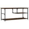 vidaXL TV Cabinet Smoked Oak Engineered Wood, Steel