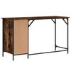 vidaXL Computer Desk Smoked oak Engineered wood, metal 51.6x18.9x29.5 in