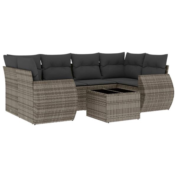 vidaXL Garden Sofa Set Grey, Dark Grey