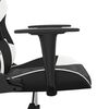 vidaXL Gaming Chair Black and White Faux Leather