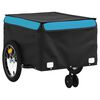 vidaXL Bike Trailer Black and Blue 99.2 lb Iron
