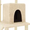 vidaXL Cat Tree Cream Engineered wood, plush, sisal Medium