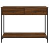 vidaXL Console Table Brown Oak Engineered Wood 39.4x13.6x29.5 in