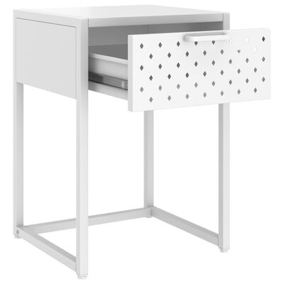 vidaXL Side Cabinet White 15"x13.8"x21.3" Steel