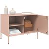 vidaXL TV Cabinet Pink Steel 26.8 x 15.4 x 19.9 in TV Cabinet