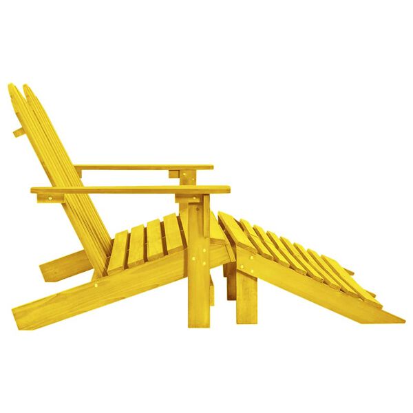 vidaXL Garden Chair Yellow Solid fir wood 2-seater, Standard size