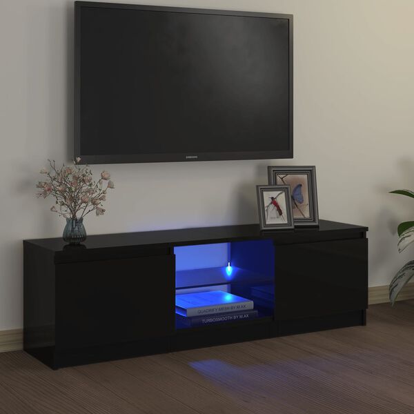 vidaXL TV Cabinet black 47.2" x 11.8" x 14" Engineered wood
