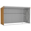 vidaXL Garden Shed Brown with wood look Galvanized steel, metal