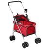 vidaXL Dog Stroller Red 300D oxford fabric, Steel
