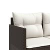 vidaXL Garden Sofa Set Brown PE rattan, powder-coated steel Compact