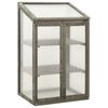 vidaXL Greenhouse Grey Solid Firwood, PC board 23.6x17.7x39.4 in