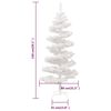 vidaXL Swirl Christmas Tree White PVC 4.9 feet Christmas Tree Spiral