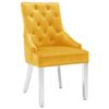 vidaXL Dining Chairs 2 pcs Yellow Velvet