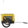 vidaXL Pet Bike Trailer Yellow and Black Oxford fabric, iron, PVC