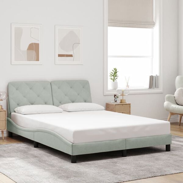 vidaXL Bed Frame Light Grey