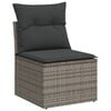 vidaXL Garden Sofa Set Grey PE rattan Large Modular Garden Sofa Set