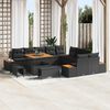 vidaXL Garden Sofa Set 13 pcs Black Poly Rattan