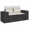 vidaXL Garden Sofa Set Black, Cream White