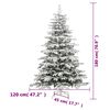 vidaXL Artificial Hinged Christmas Tree Green and white PVC, PE, Iron