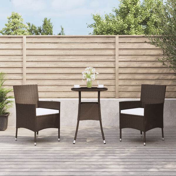vidaXL Garden Bistro Set Brown