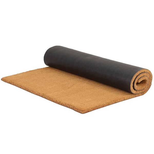 vidaXL Door Mat Natural Coir, PVC Medium Non-slip Door Mat