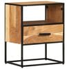 vidaXL Bed Cabinet Natural brown, black