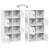 vidaXL Bookcase White Engineered Wood Medium Bookcase Rectangular