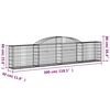 vidaXL Gabion Basket Set of 8 Silver Galvanized Iron
