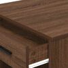 vidaXL Desk Brown Oak Engineered wood Medium Desk Rectangular Modern
