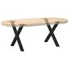 vidaXL Coffee Table Leg Set of 2 Black Powder-coated steel Medium