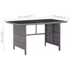 vidaXL Dining Set Grey PE rattan Large Removable Covers