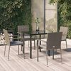 vidaXL Garden Dining Set Black and grey