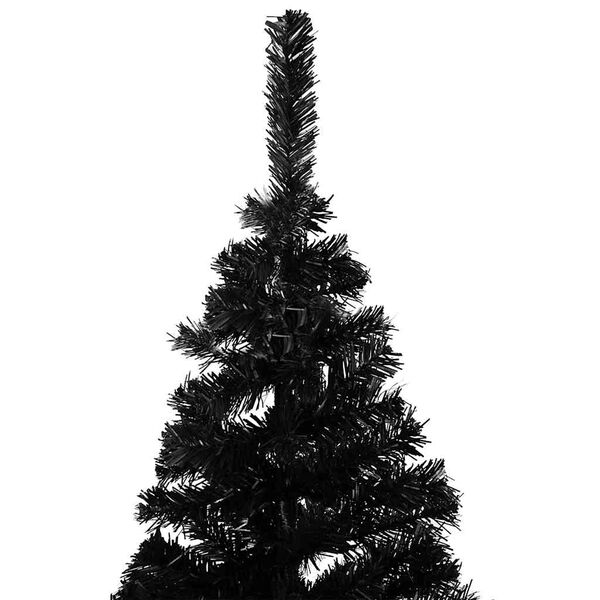 vidaXL Artificial Christmas Tree Black PVC Large