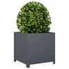 vidaXL Garden Planter Anthracite Steel Medium Durable Garden Planter