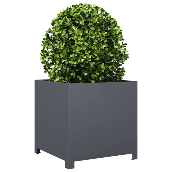 vidaXL Garden Planter Anthracite Steel Medium Durable Garden Planter
